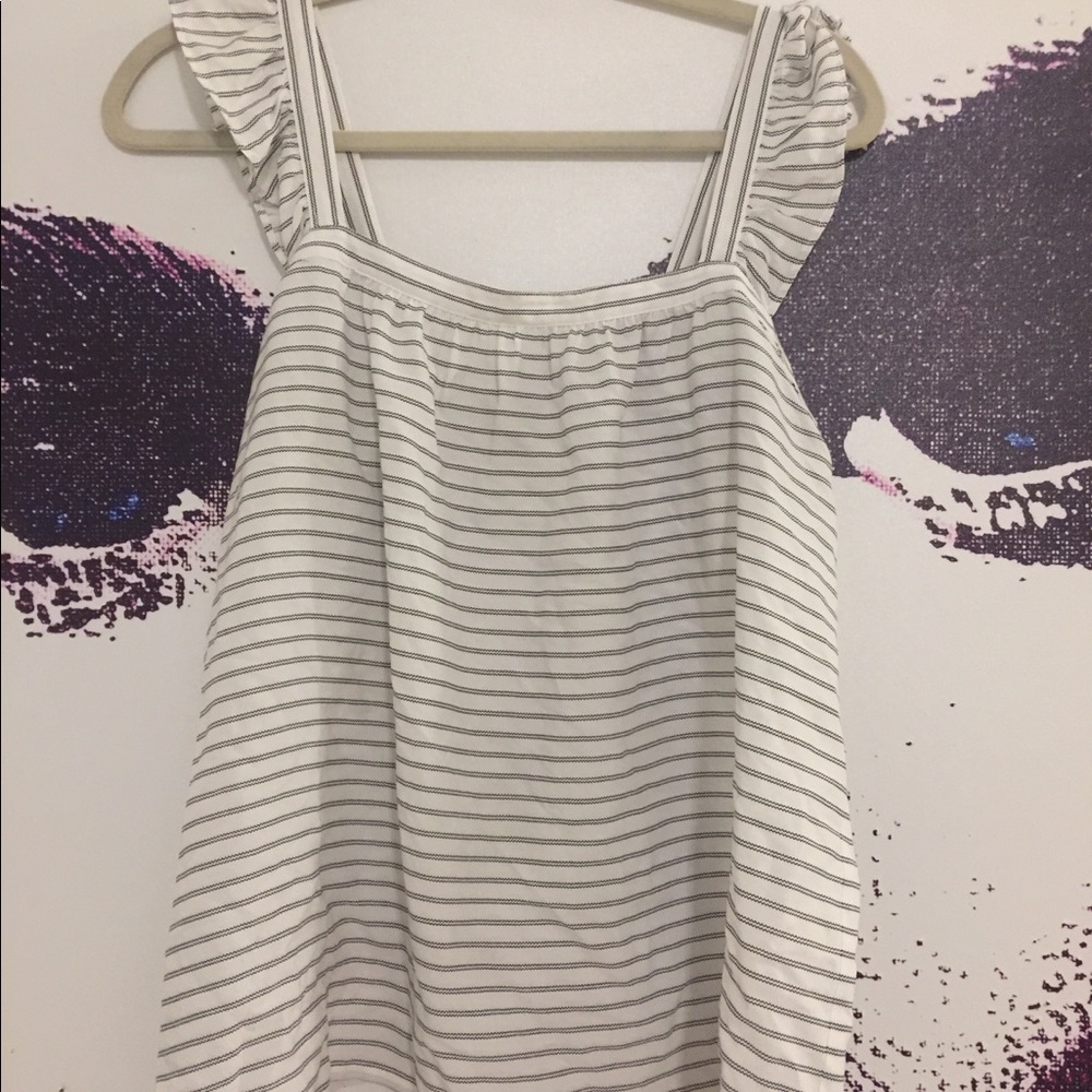 Loft  black and white striped tank